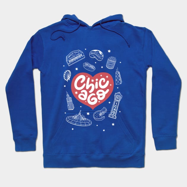 Chicago Heart Hoodie by mildlyeclectic